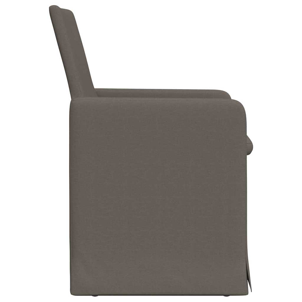 Spisestole 2 stk. Linned Lysegrå 57 x 67 x 95 cm
