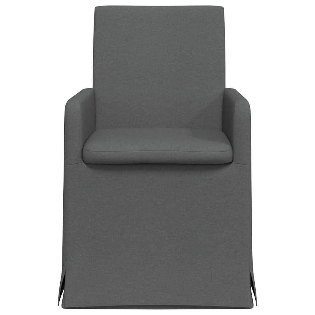 Spisestole 2 stk. Stof Mørkegrå 57 x 67 x 95 cm