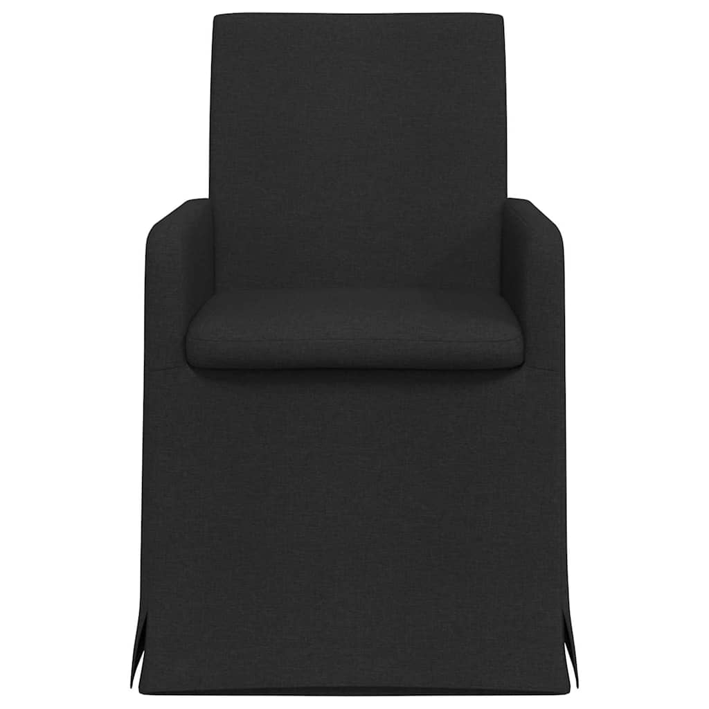 Spisestole 2 stk. Stof Sort 57 x 67 x 95 cm