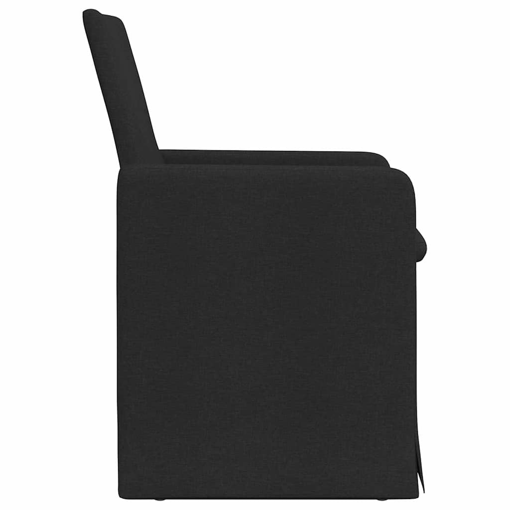 Spisestole 2 stk. Stof Sort 57 x 67 x 95 cm