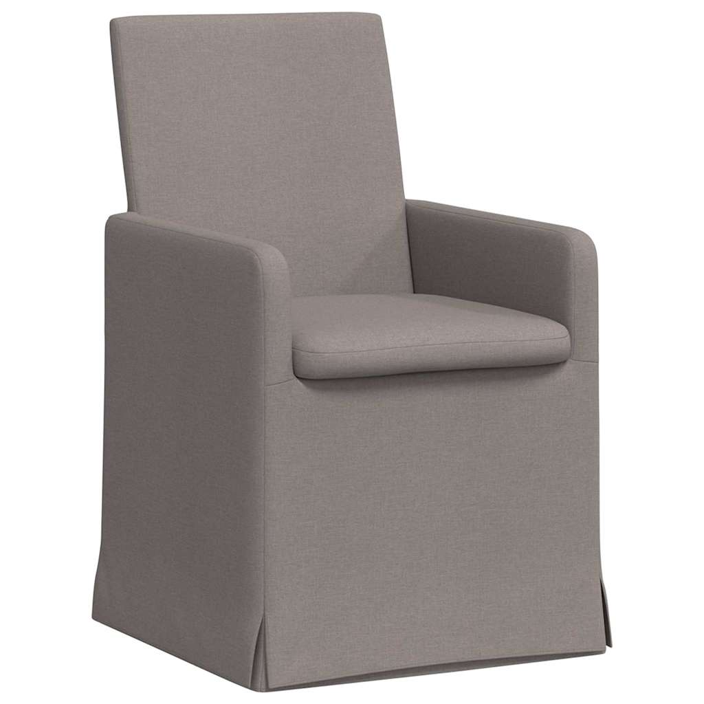 Spisestole 2 stk. Stof Gråbrun 57 x 68 x 94 cm