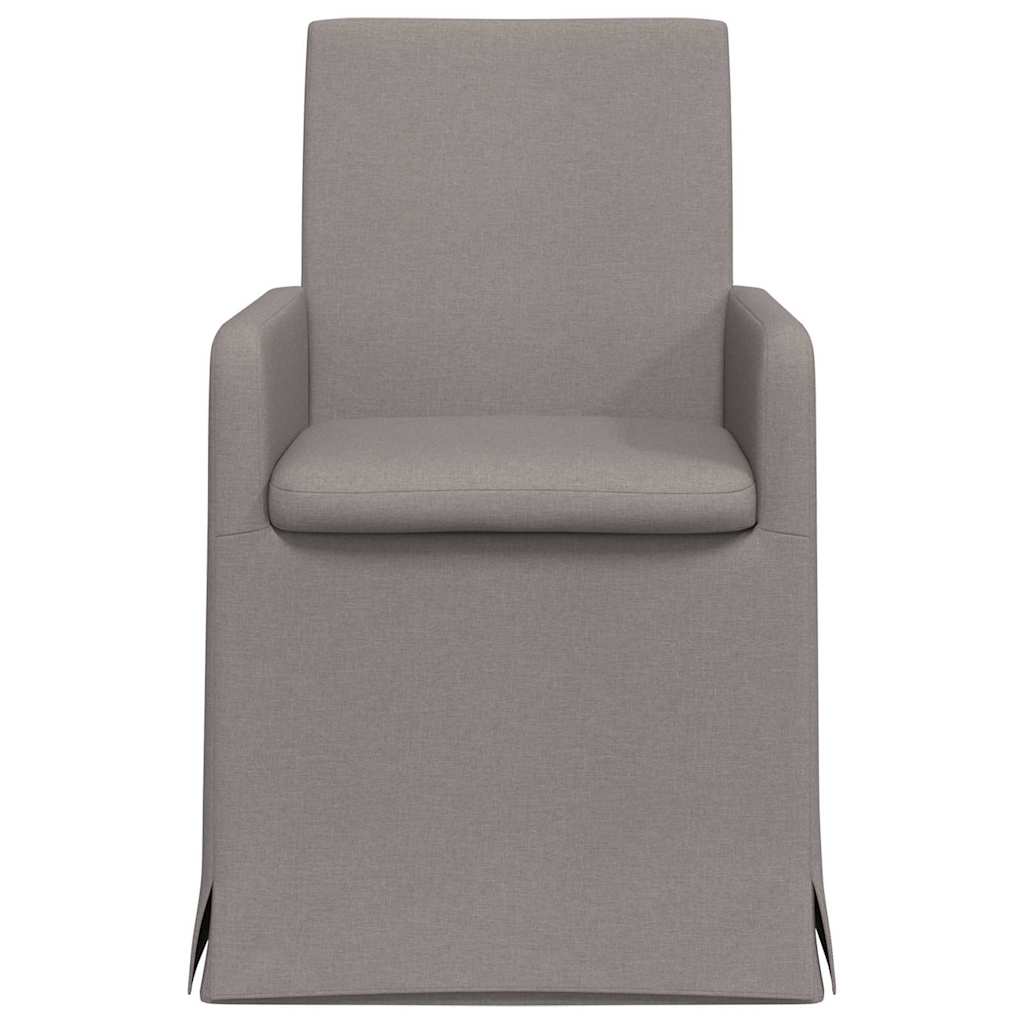 Spisestole 2 stk. Stof Gråbrun 57 x 68 x 94 cm