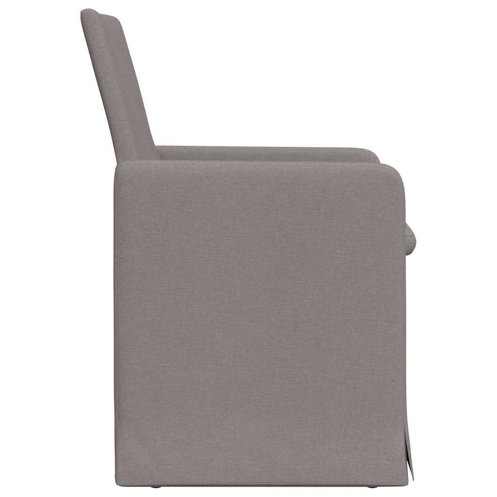 Spisestole 2 stk. Stof Gråbrun 57 x 68 x 94 cm