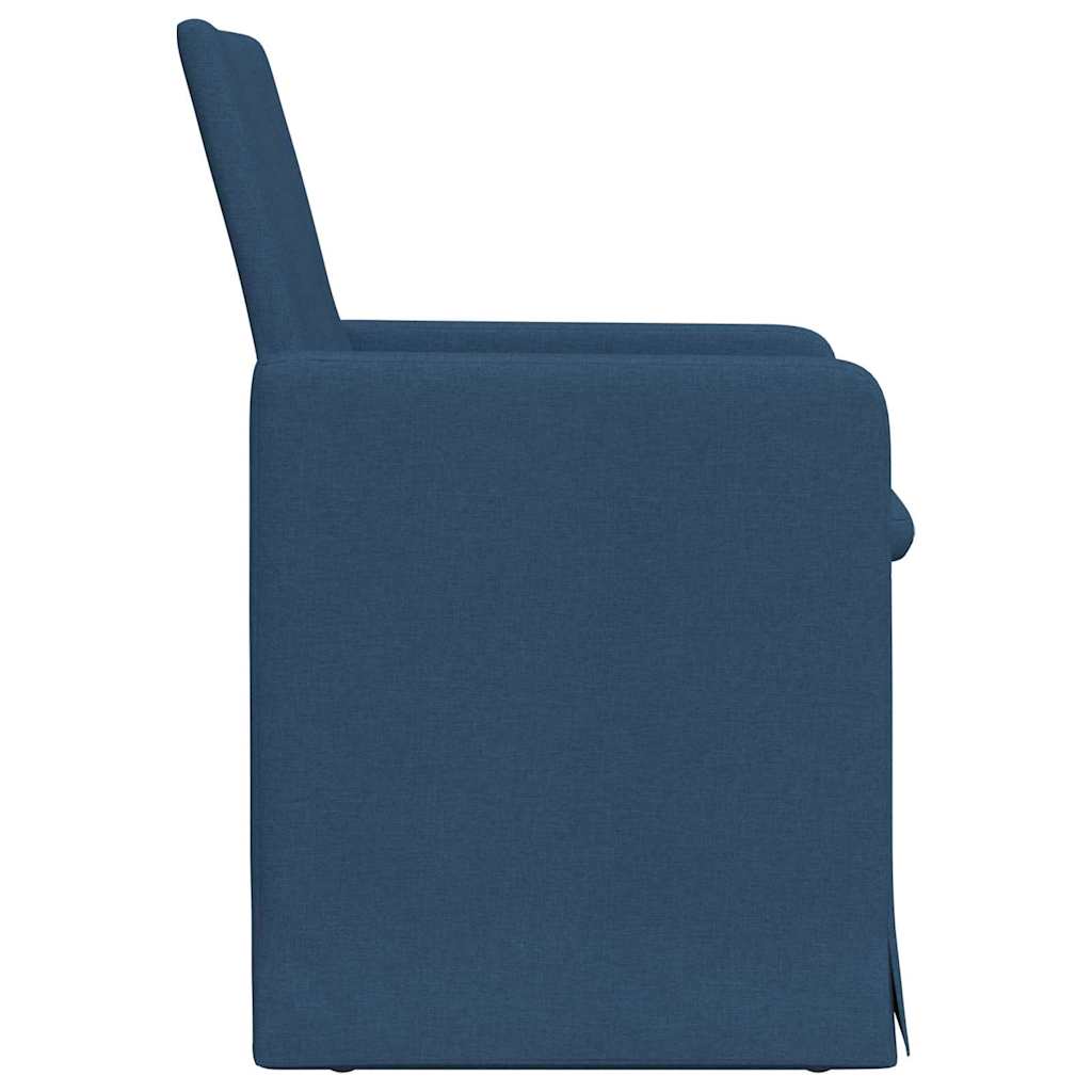 Spisestole 2 stk. Stof Blå 57 x 67 x 95 cm