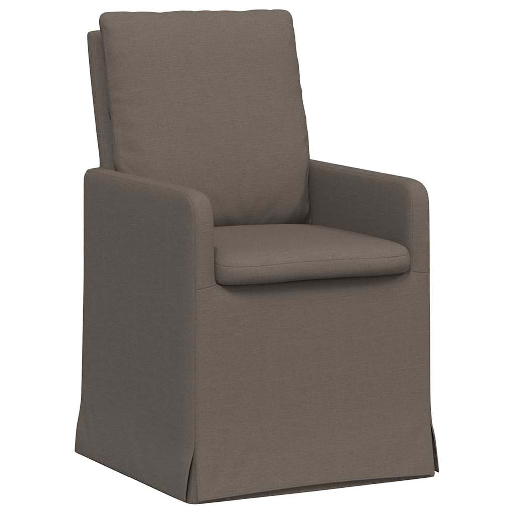 Spisestole 2 stk. Linned Lysegrå 57 x 67 x 98 cm