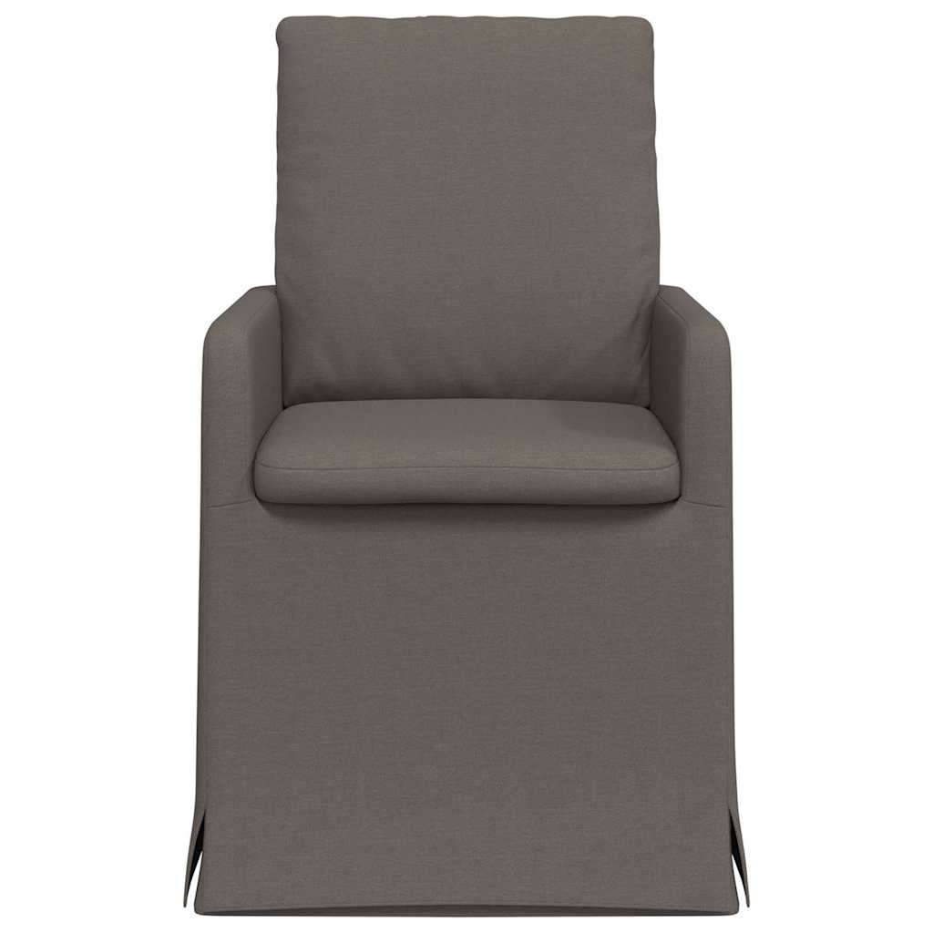 Spisestole 2 stk. Linned Lysegrå 57 x 67 x 98 cm