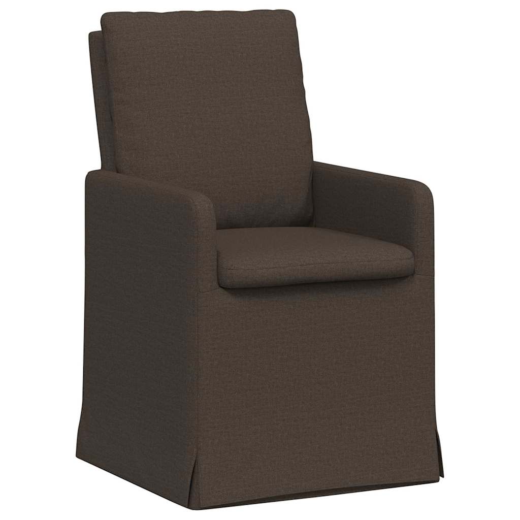 Spisestole 2 stk. Linned Mørkegrå 57 x 67 x 98 cm