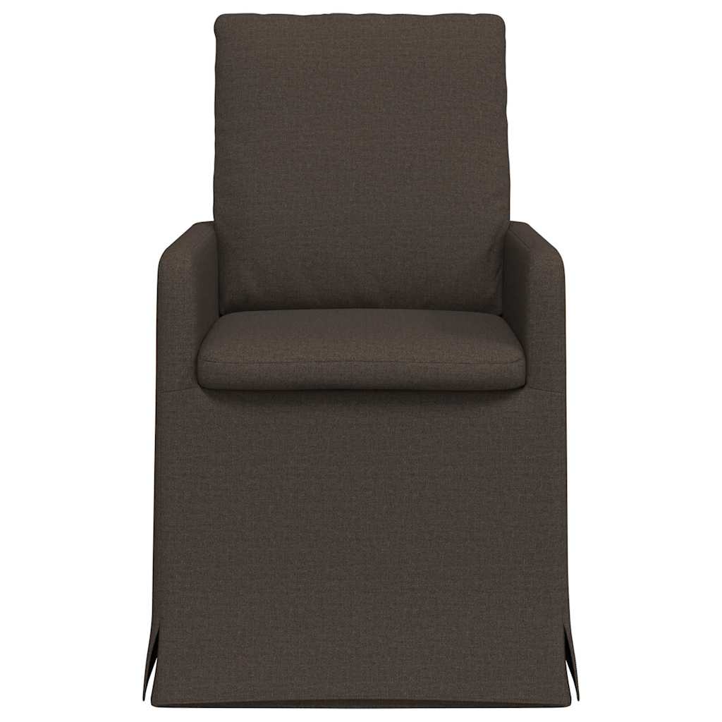 Spisestole 2 stk. Linned Mørkegrå 57 x 67 x 98 cm