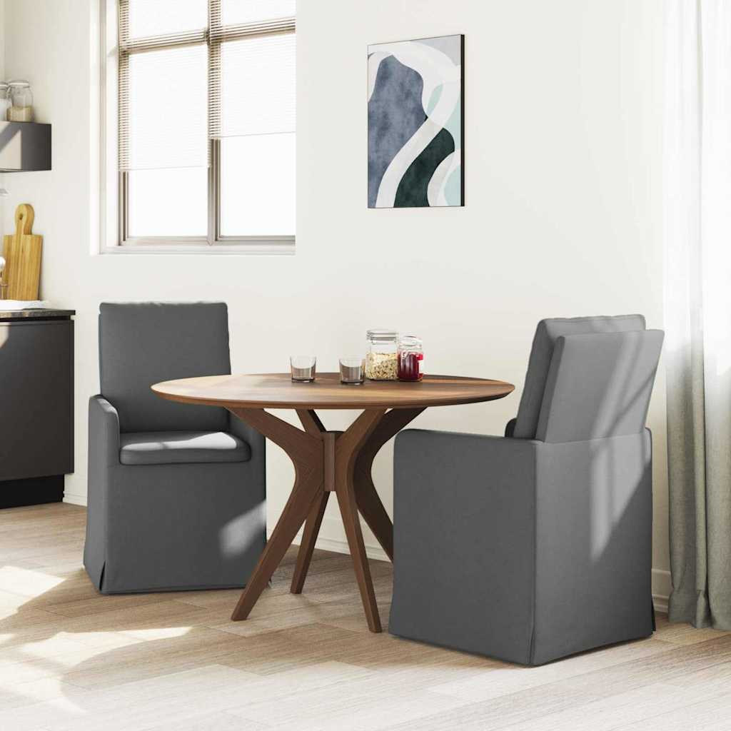 Spisestole 2 stk. Stof Mørkegrå 57 x 67 x 98 cm
