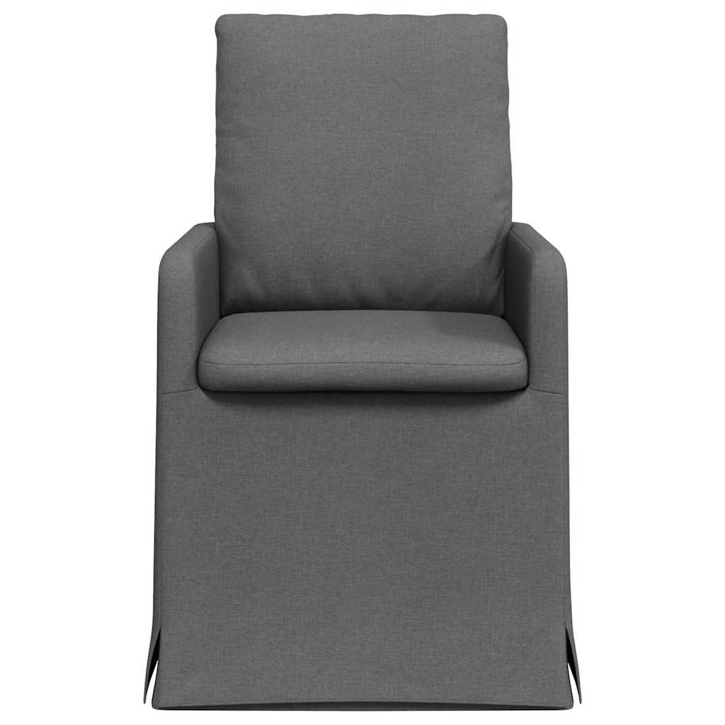Spisestole 2 stk. Stof Mørkegrå 57 x 67 x 98 cm