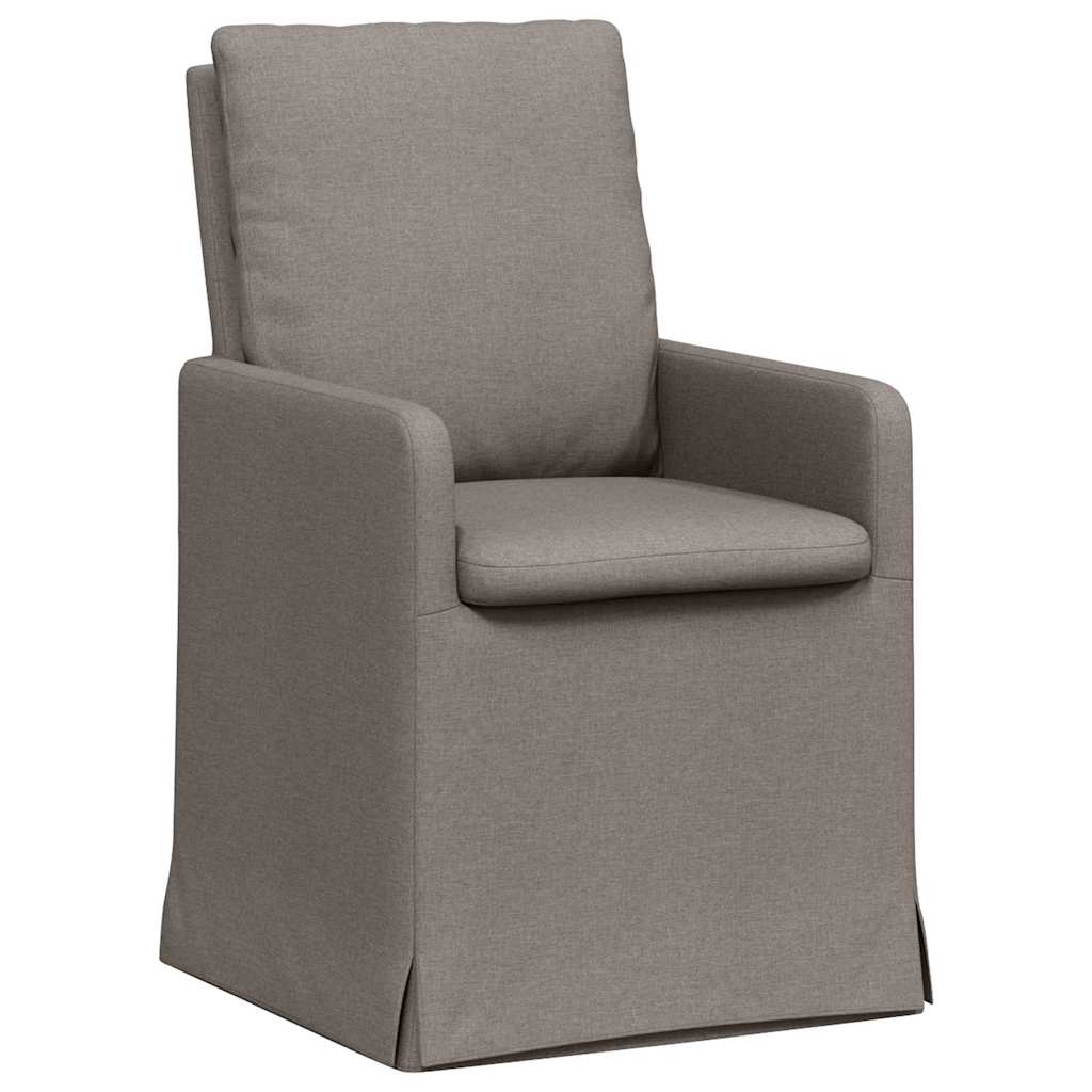 Spisestole 2 stk. Stof Gråbrun 57 x 67 x 98 cm