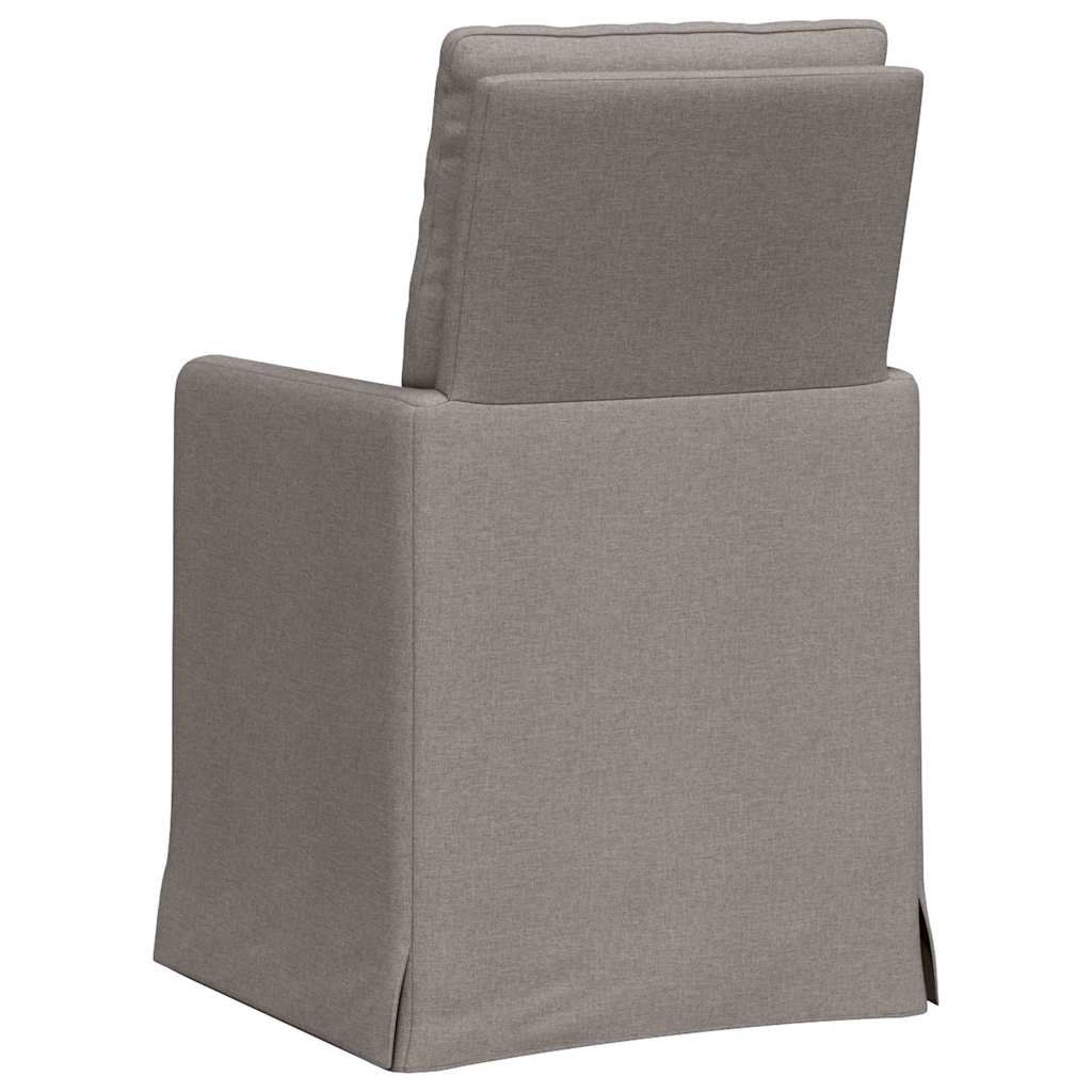Spisestole 2 stk. Stof Gråbrun 57 x 67 x 98 cm