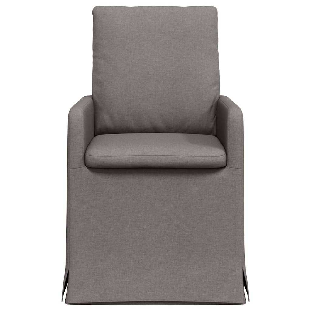 Spisestole 2 stk. Stof Gråbrun 57 x 67 x 98 cm