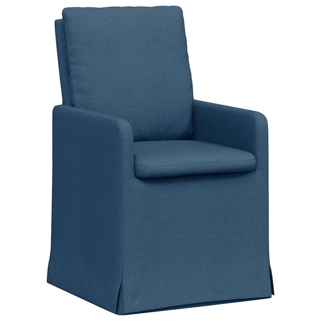 Spisestole 2 stk. Stof Blå 57 x 67 x 98 cm