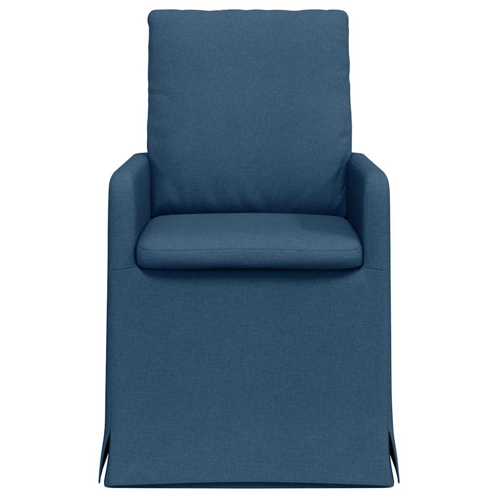 Spisestole 2 stk. Stof Blå 57 x 67 x 98 cm