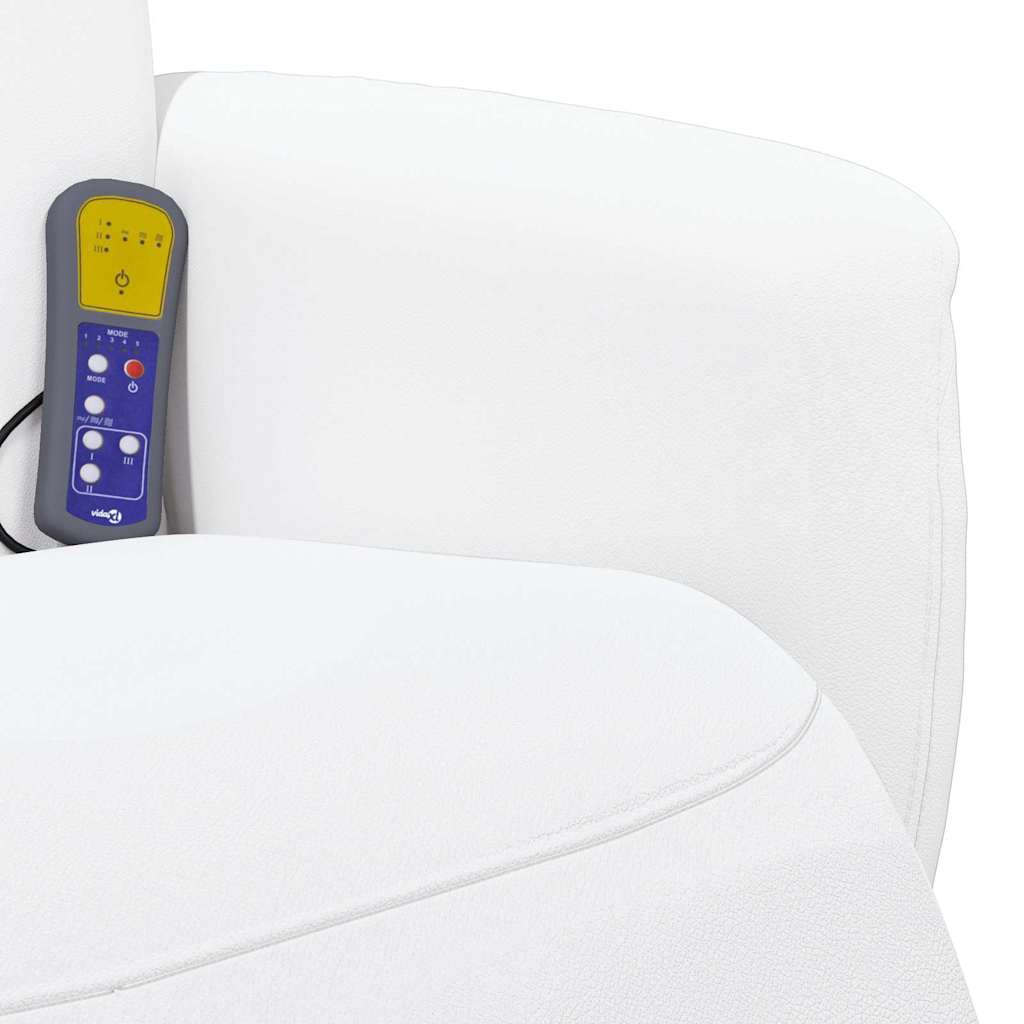 Massage Lænestol Hvid 71 x 90 x 105 cm Faux læder