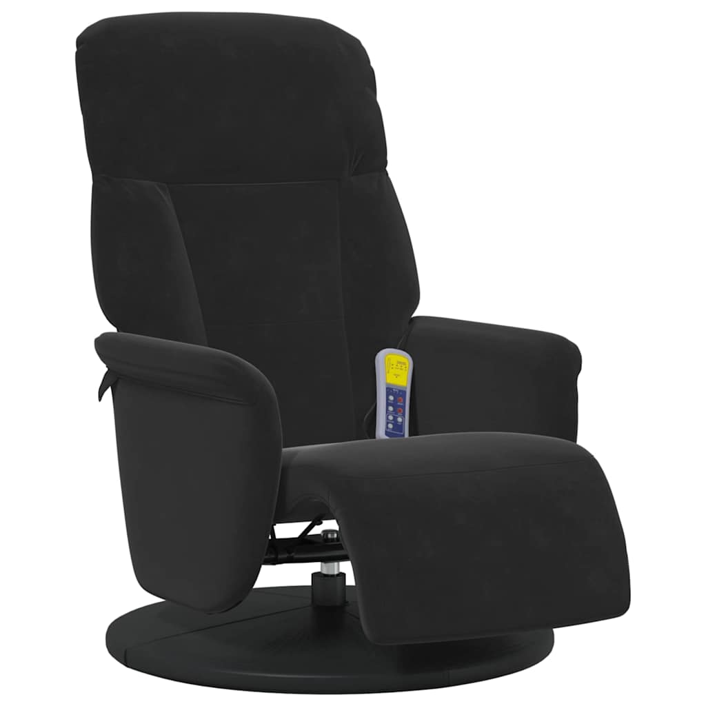 Massage Lænestol Sort 91 x 71 x 105 cm Fløjl