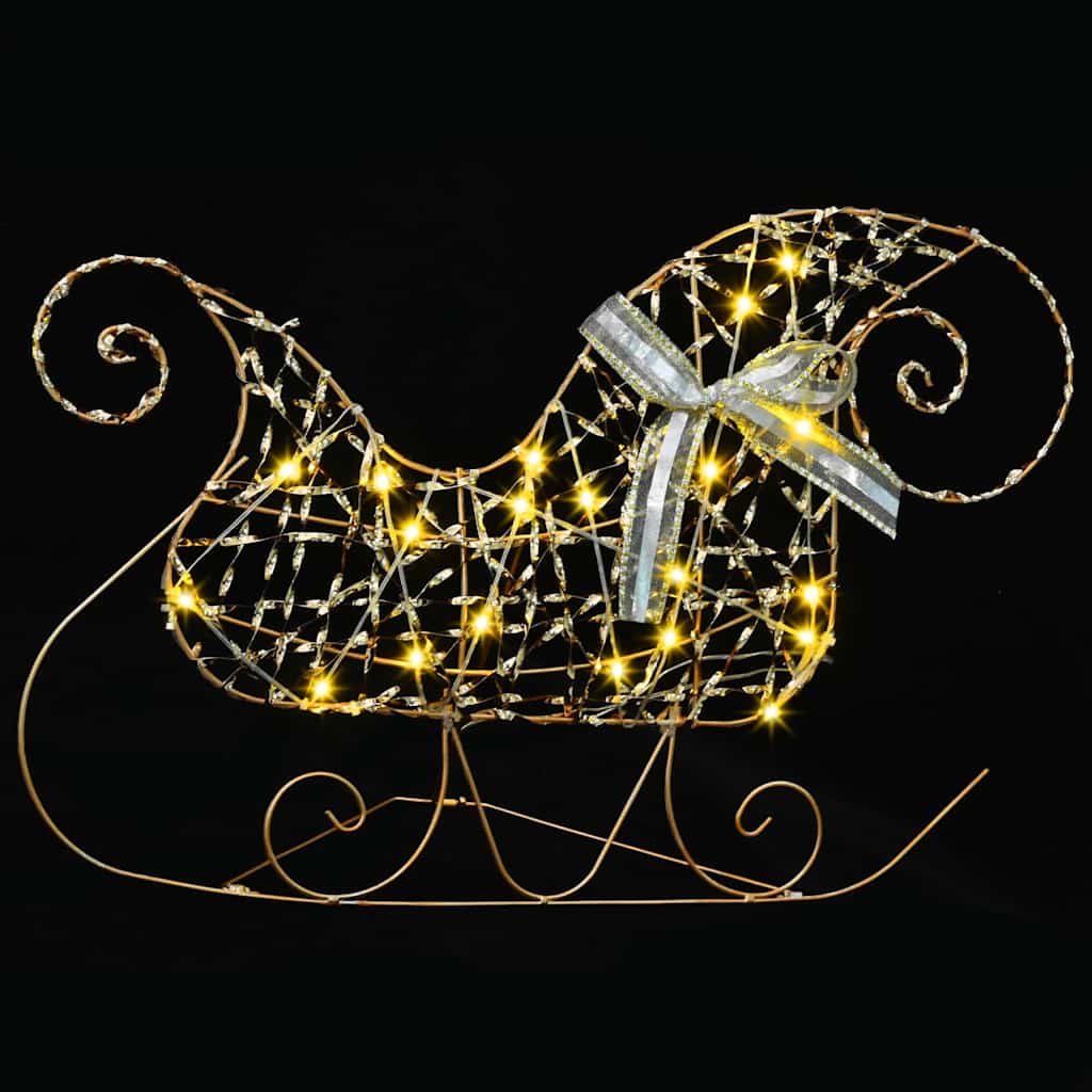 LED Rensdyr 7 stk. 40 LED'er Guld 44 x 18 x 65,5 cm PET