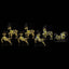 LED Rensdyr 7 stk. 40 LED'er Guld 44 x 18 x 65,5 cm PET