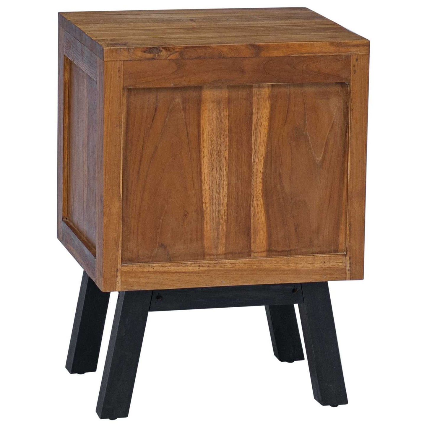 Sengebord med skuffe Naturfarvet 40 x 35 x 55 cm Massiv Teaktræ