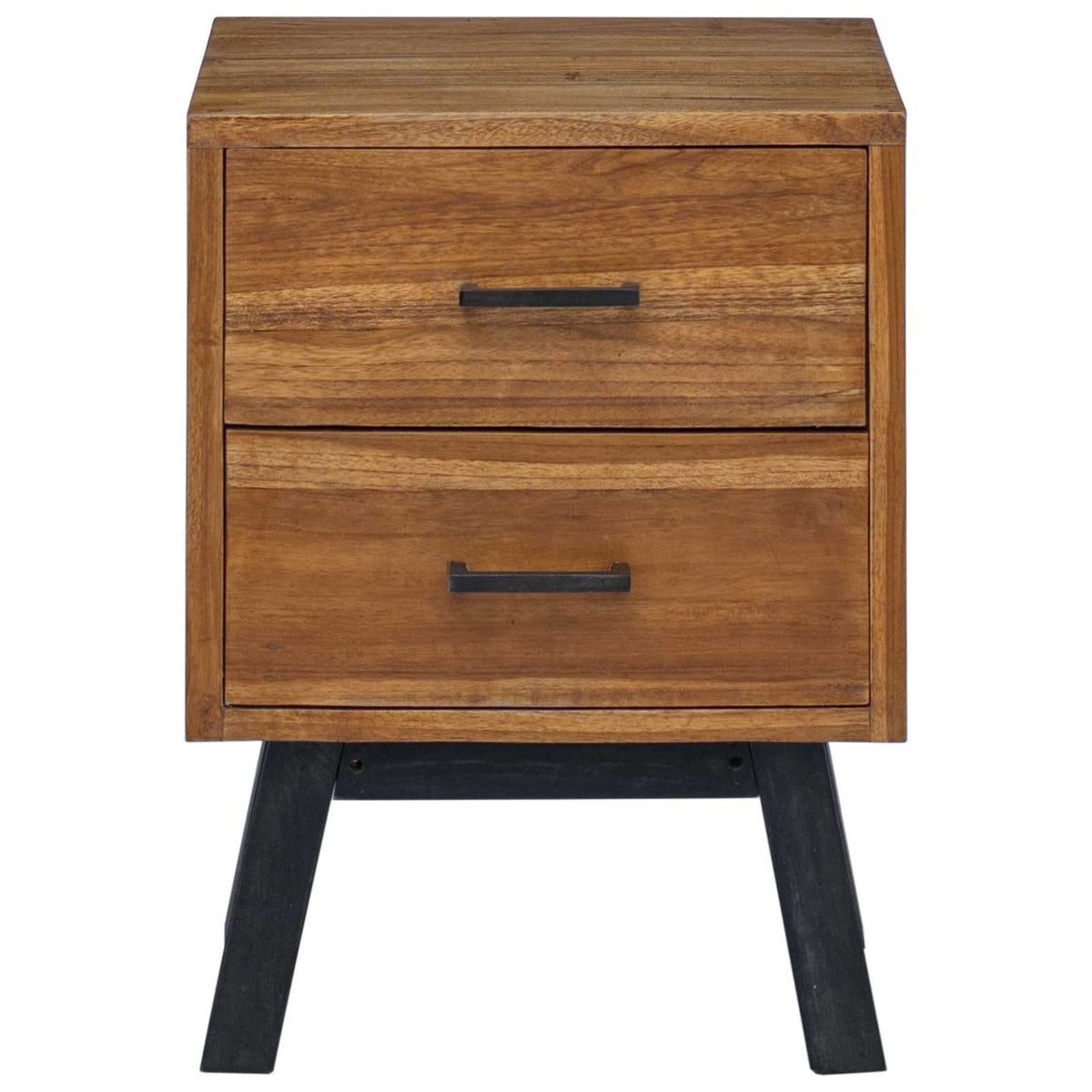 Sengebord med skuffe Naturfarvet 40 x 35 x 55 cm Massiv Teaktræ
