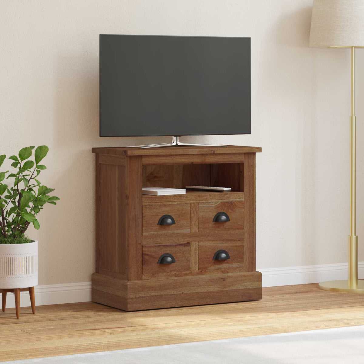 Opbevaringsskab Naturfarvet 60 x 30 x 60 cm Massiv Teaktræ
