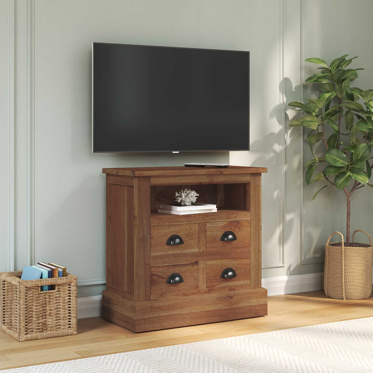 Opbevaringsskab Naturfarvet 60 x 30 x 60 cm Massiv Teaktræ