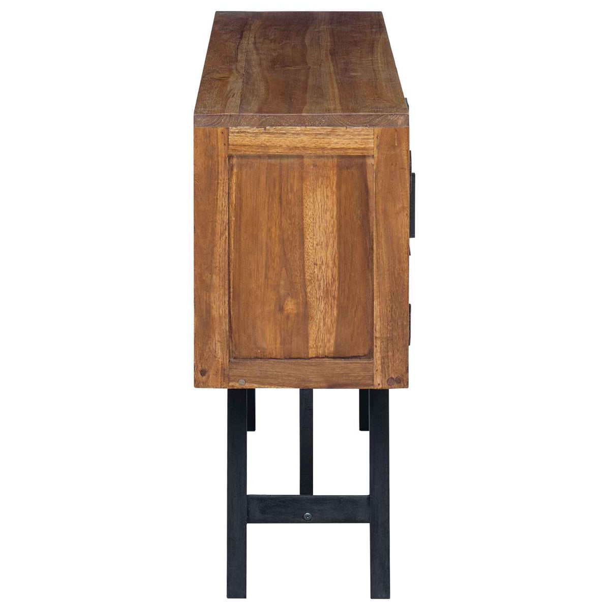 TV-bord 110 x 30 x 75 cm Naturfarvet Massiv Teaktræ