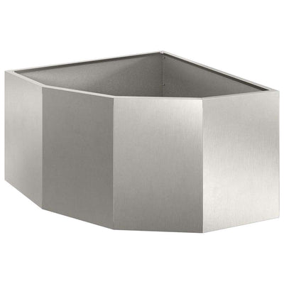 Hjørne Plantekasse Sølv 60 x 60 x 35 cm Rustfrit stål