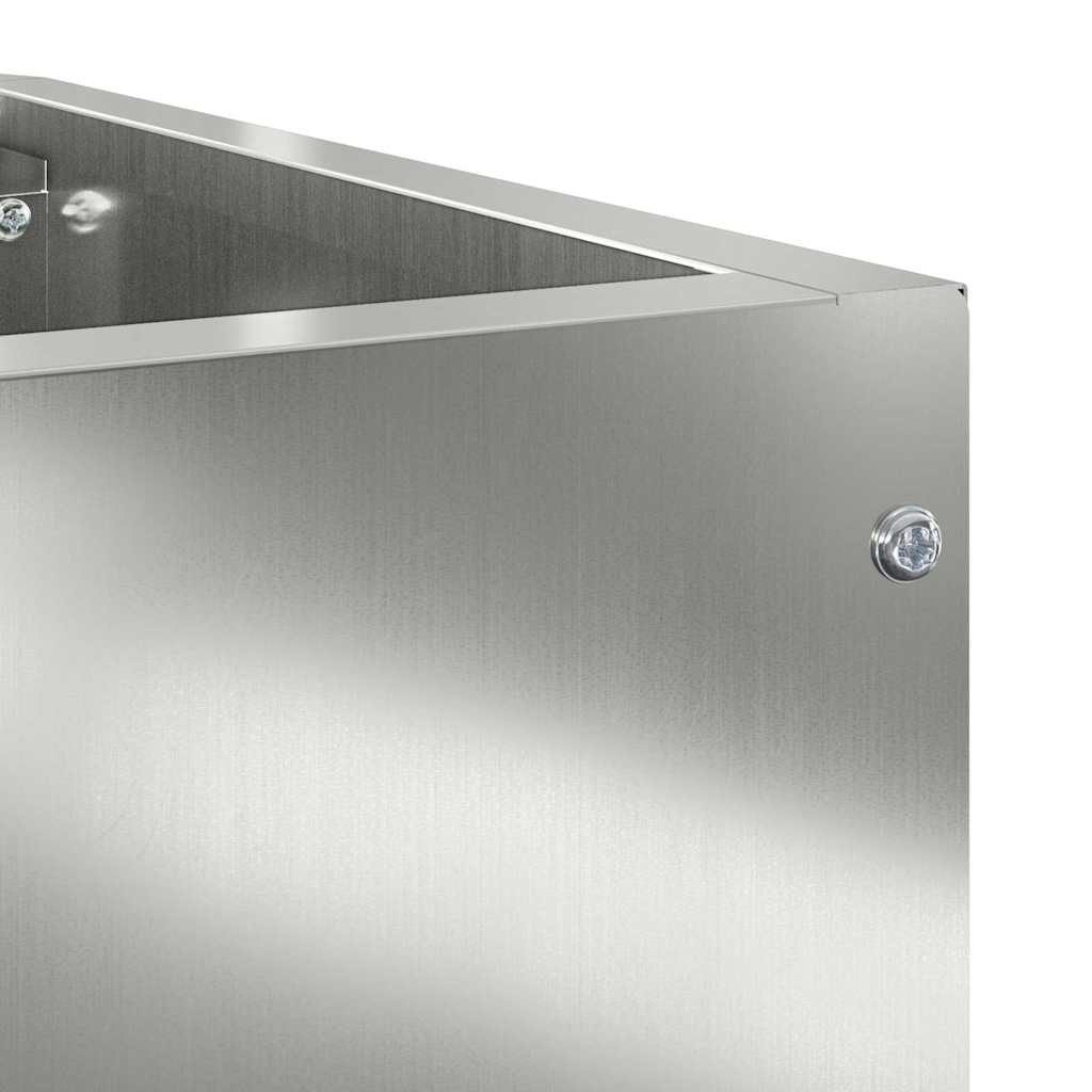 Hjørne Plantekasse Sølv 60 x 60 x 35 cm Galvaniseret stål