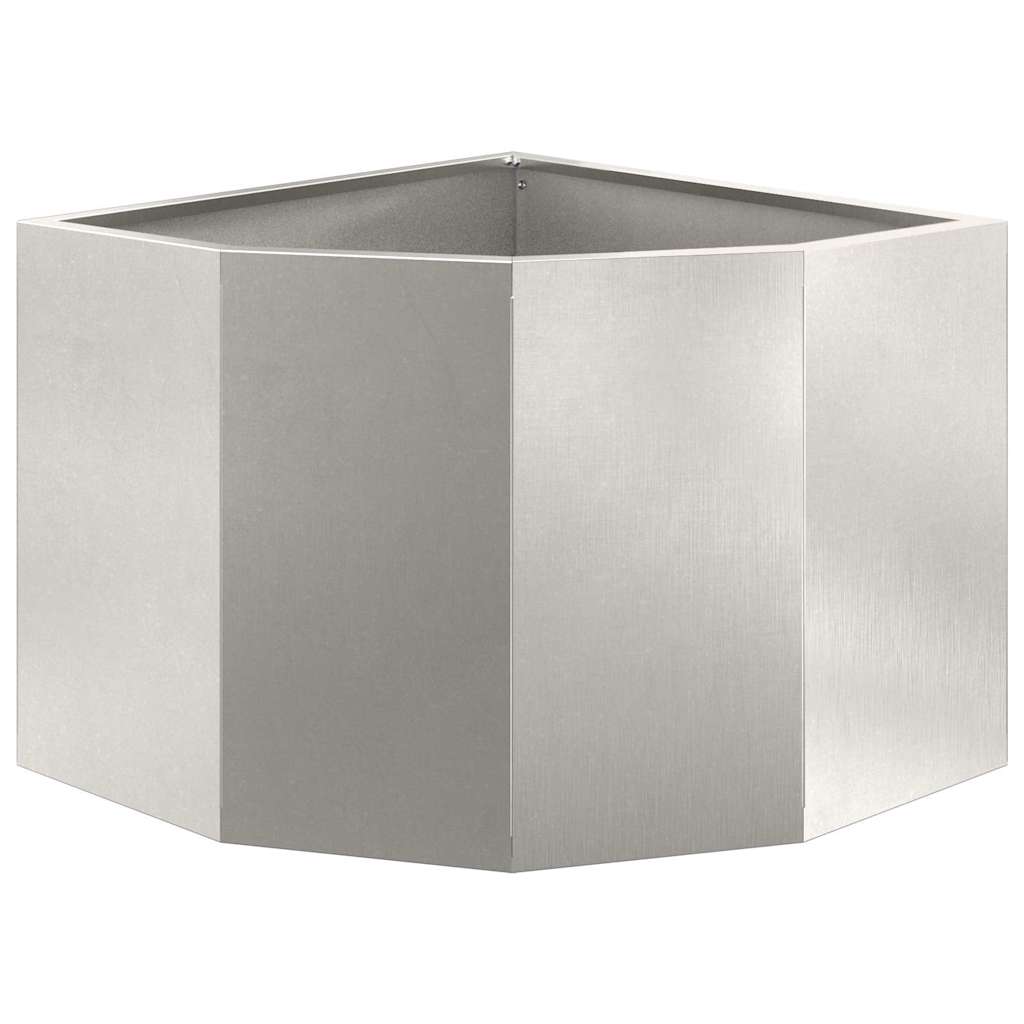 Hjørne Plantekasse Sølv 45 x 45 x 35 cm Rustfrit stål