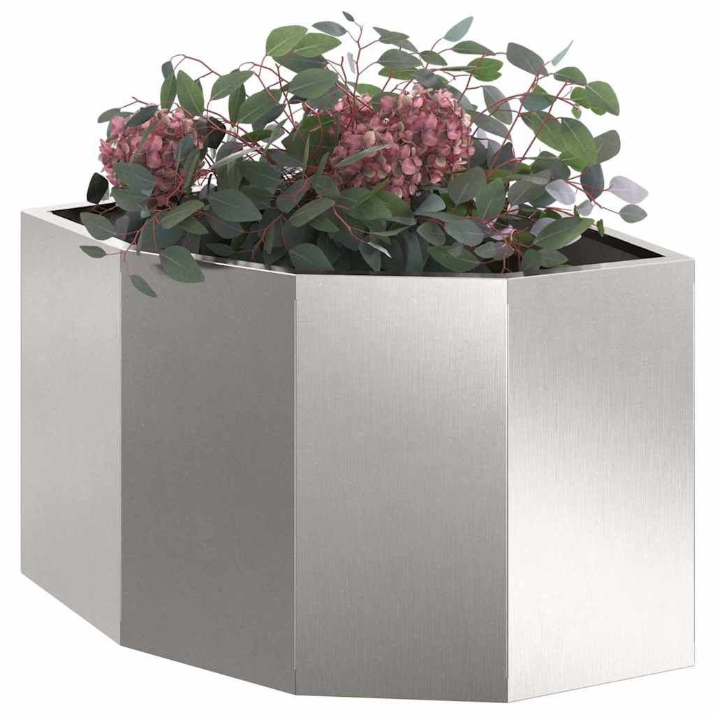 Hjørne Plantekasse Sølv 45 x 45 x 35 cm Rustfrit stål