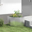 Hjørne Plantekasse Sølv 45 x 45 x 35 cm Galvaniseret stål