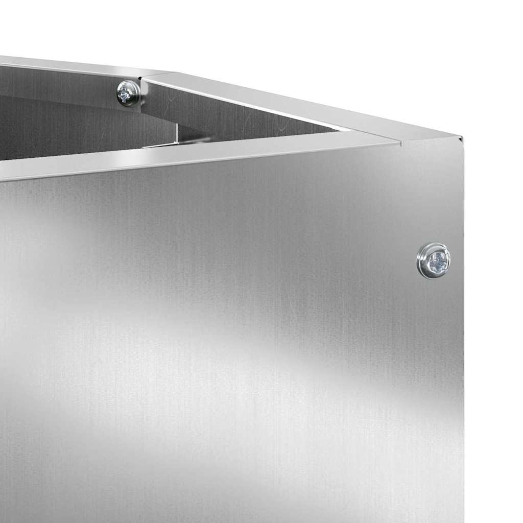 Hjørne Plantekasse Sølv 30 x 30 x 35 cm Galvaniseret stål