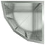 Hjørne Plantekasse Sølv 30 x 30 x 50 cm Galvaniseret stål