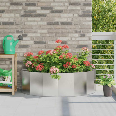 Plantekasse Sølv 120 x 60 x 35 cm Rustfrit stål
