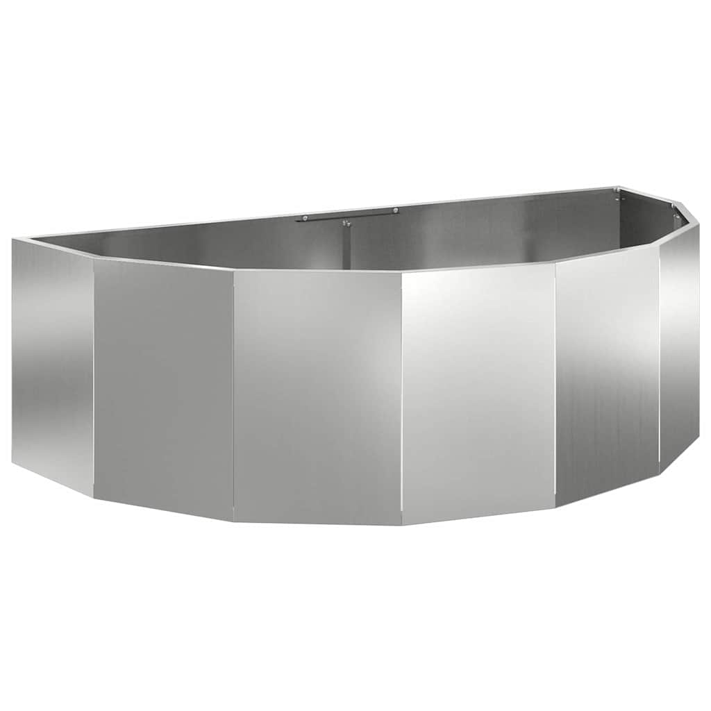 Plantekasse Sølv 120 x 60 x 35 cm Galvaniseret stål