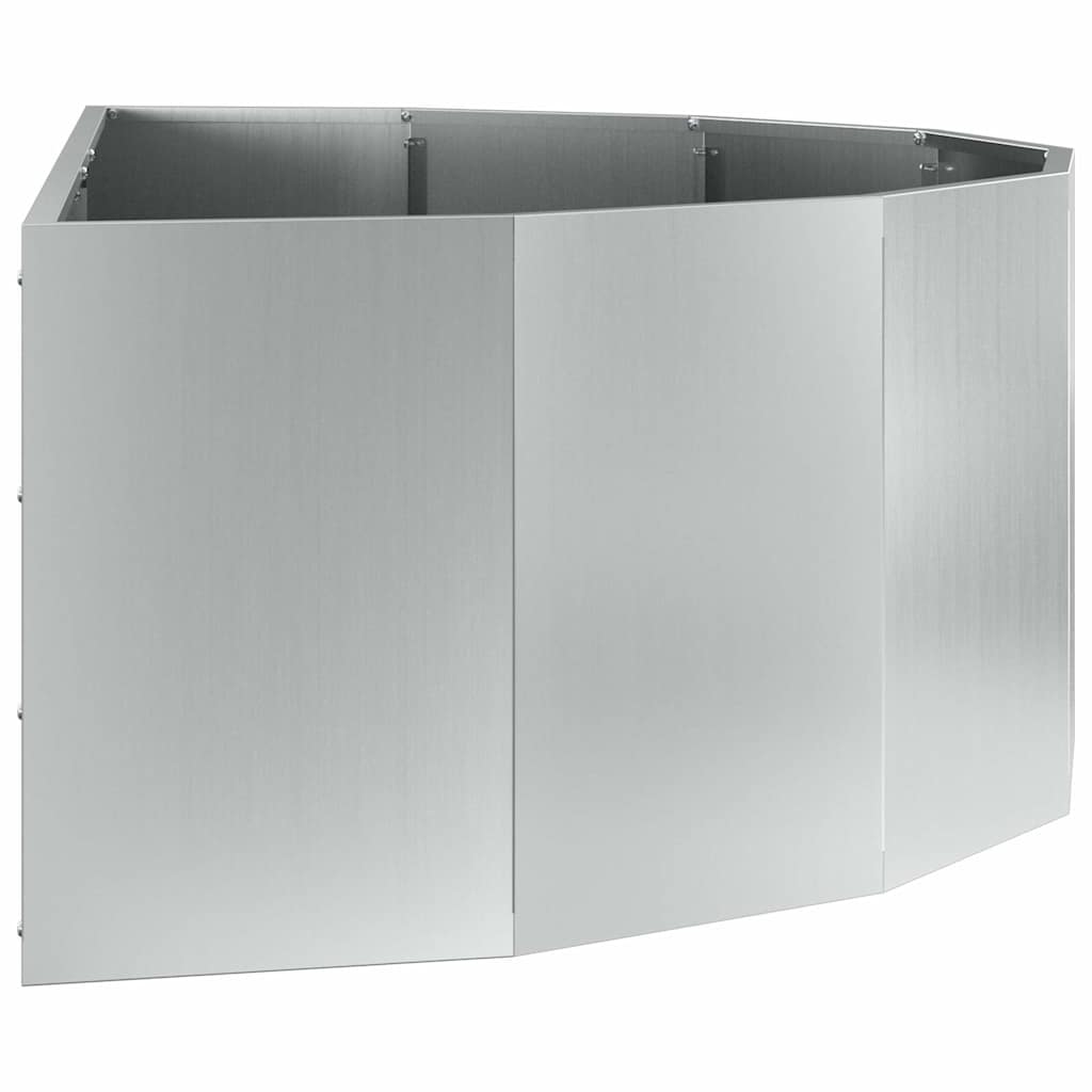Plantekasse Sølv 120 x 60 x 35 cm Galvaniseret stål