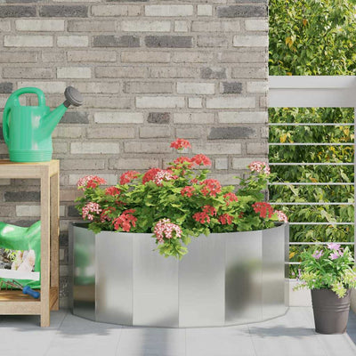 Plantekasse Sølv 90 x 45 x 35 cm Galvaniseret stål