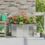 Plantekasse Sølv 120 x 60 x 50 cm Galvaniseret stål