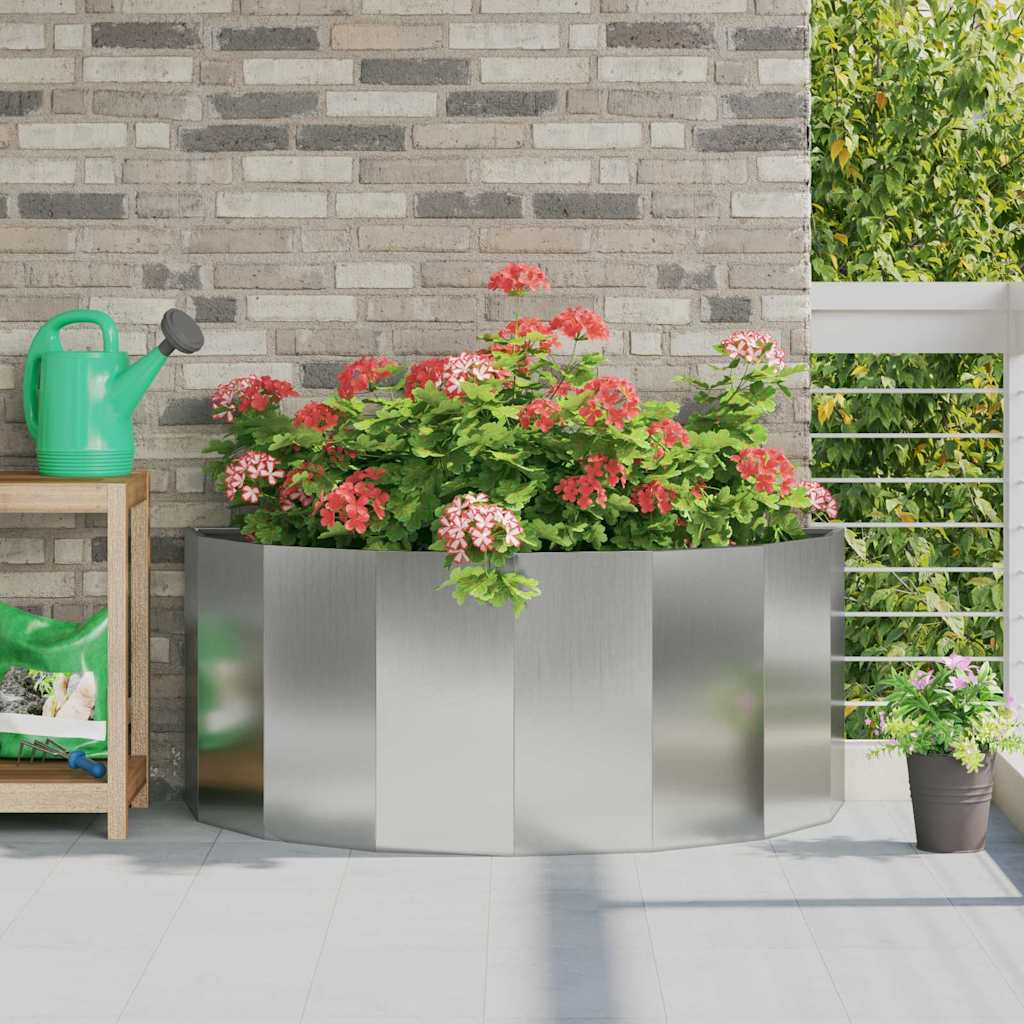 Plantekasse Sølv 120 x 60 x 50 cm Galvaniseret stål