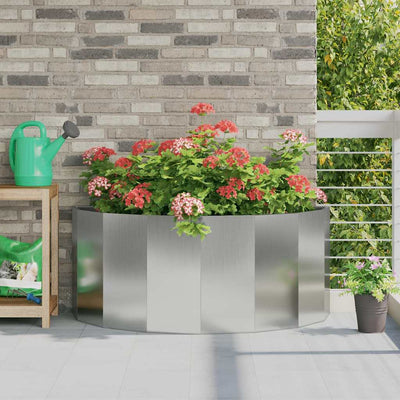 Plantekasse Sølv 120 x 60 x 50 cm Galvaniseret stål