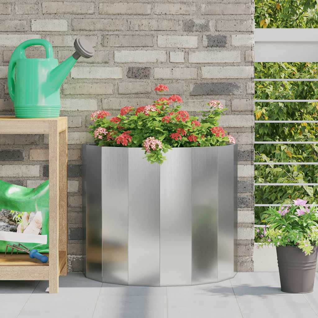 Plantekasse Sølv 60 x 30 x 50 cm Galvaniseret stål