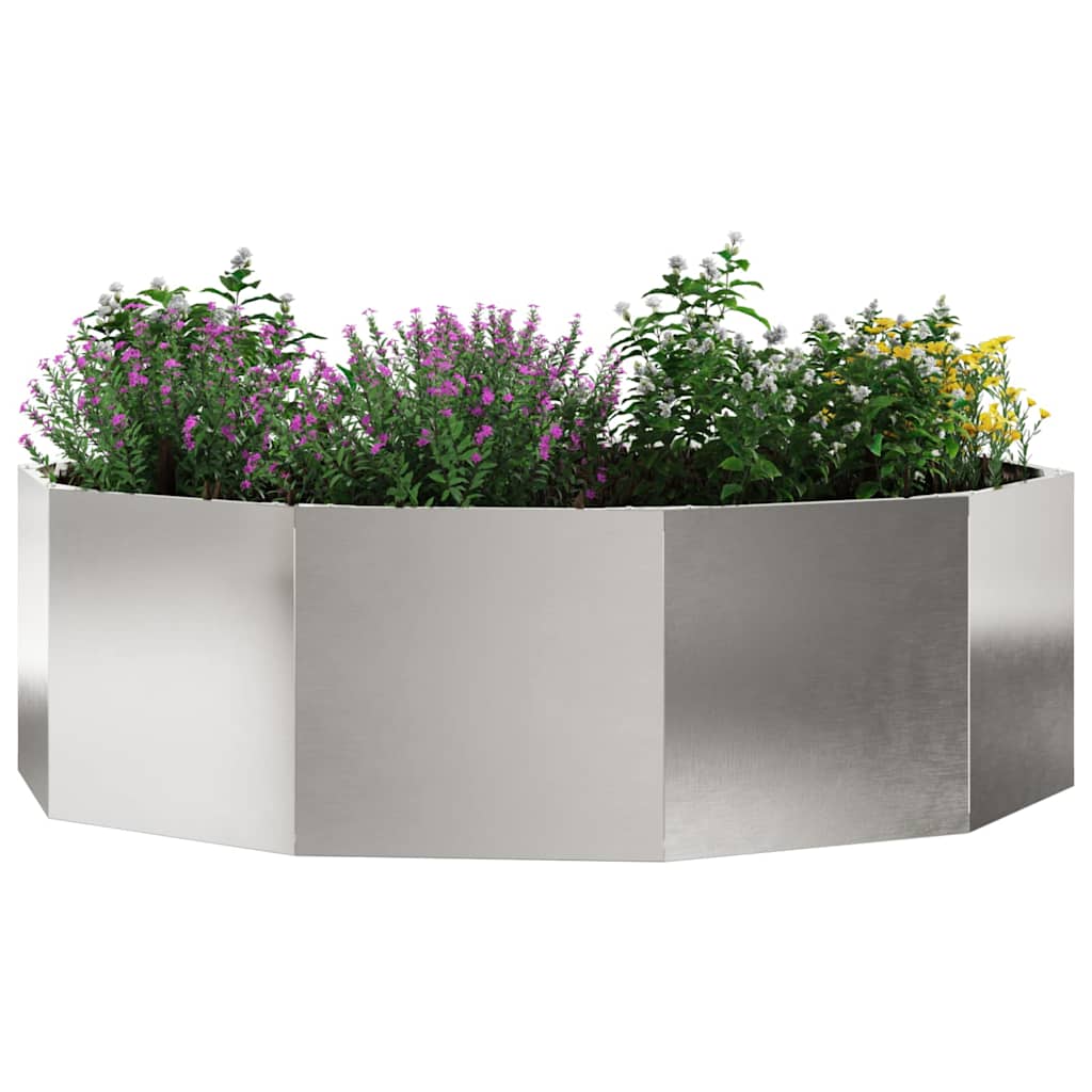 Plantekasse Sølv 120 x 120 x 35 cm Rustfrit stål