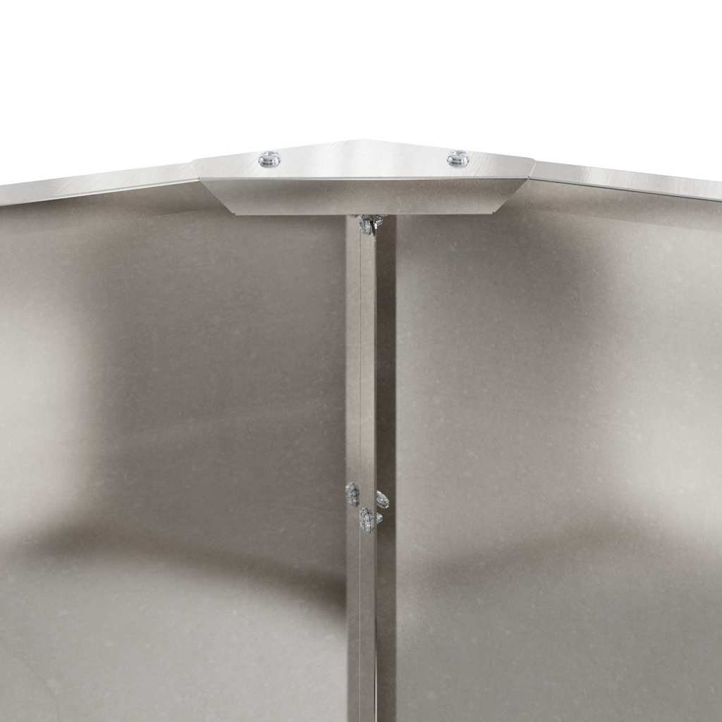Plantekasse Sølv 90 x 90 x 35 cm Rustfrit stål