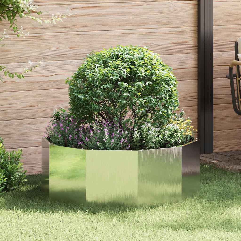 Plantekasse Sølv 90 x 90 x 35 cm Rustfrit stål