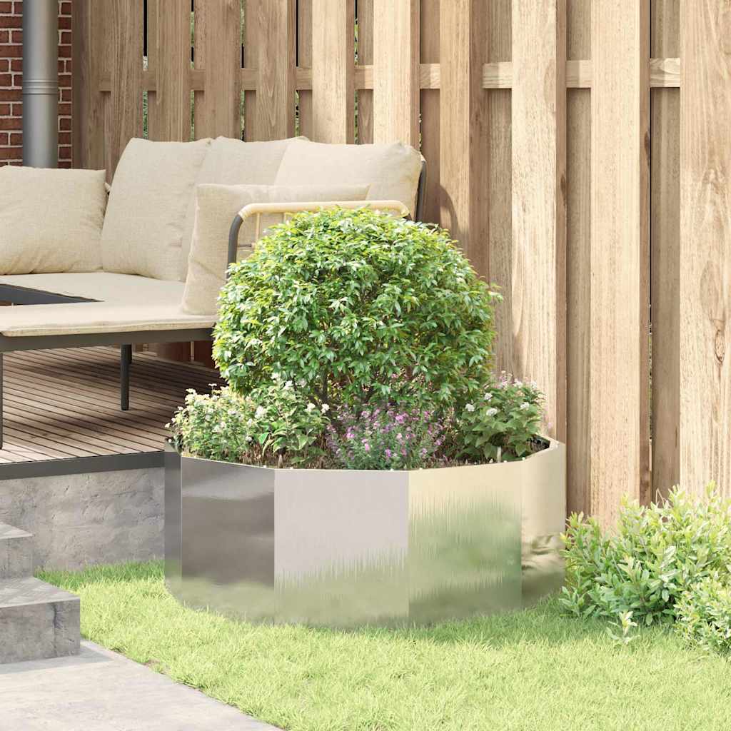 Plantekasse Sølv 90 x 90 x 35 cm Rustfrit stål