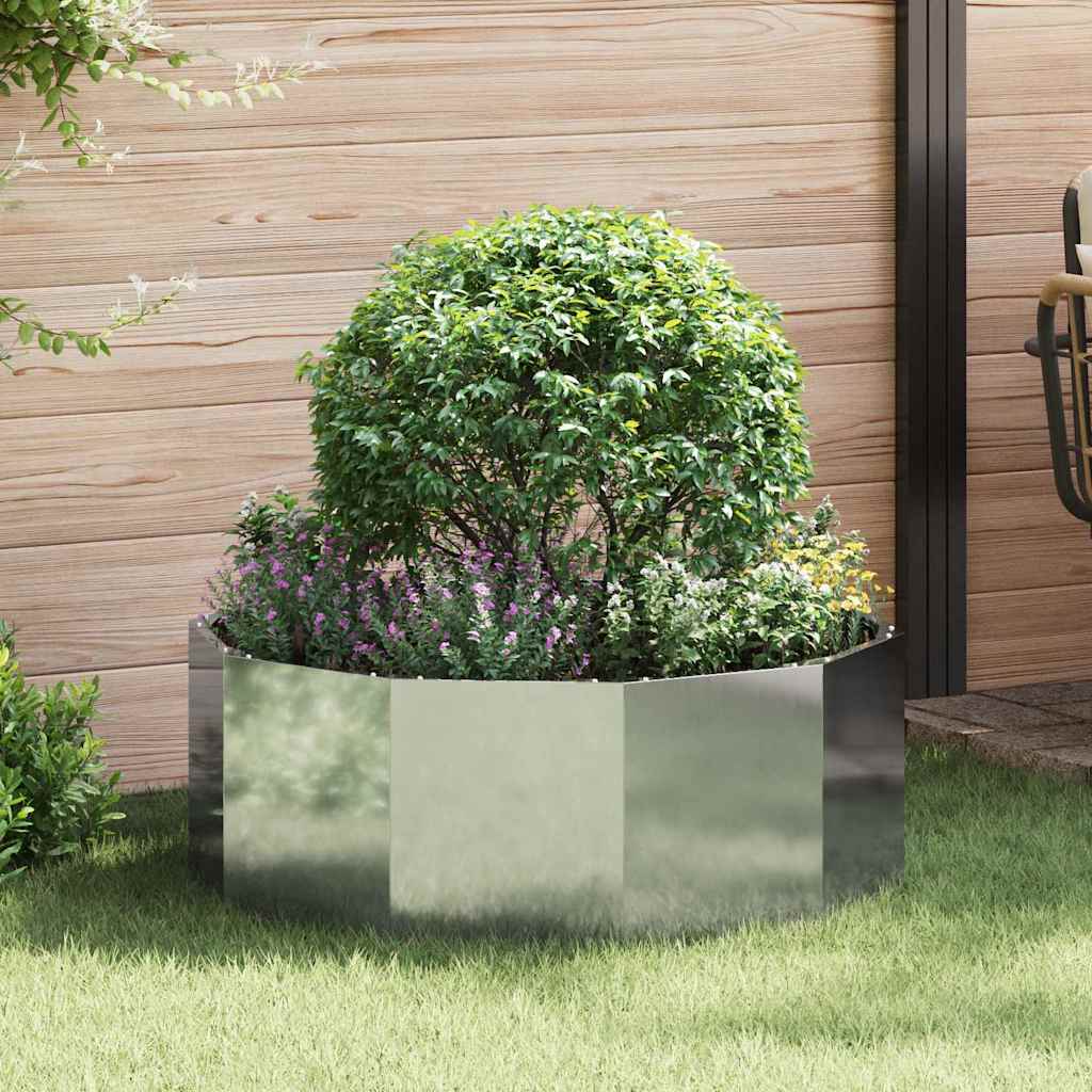 Plantekasse Sølv 90 x 90 x 35 cm Galvaniseret stål