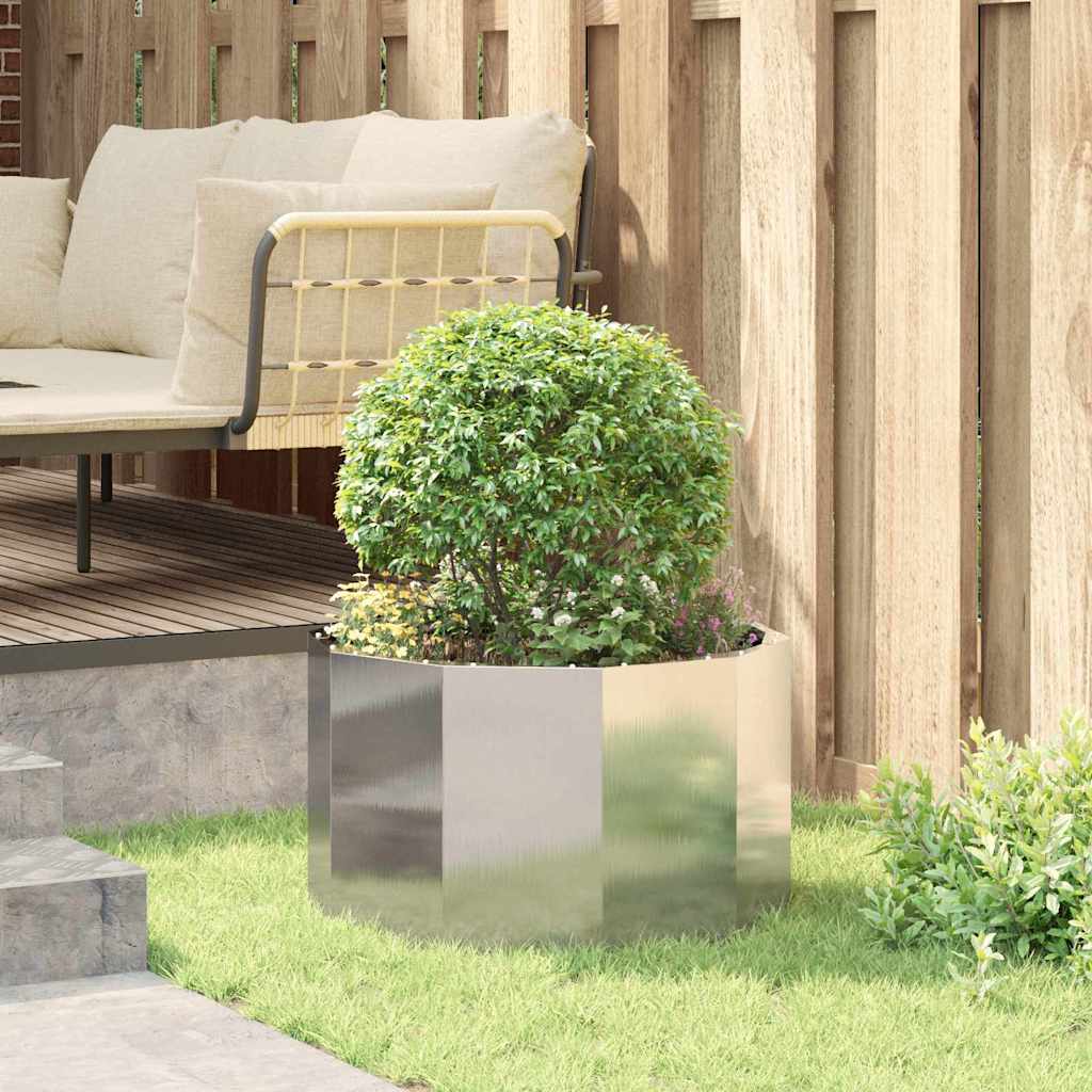 Plantekasse Sølv 60 x 60 x 35 cm Rustfrit stål