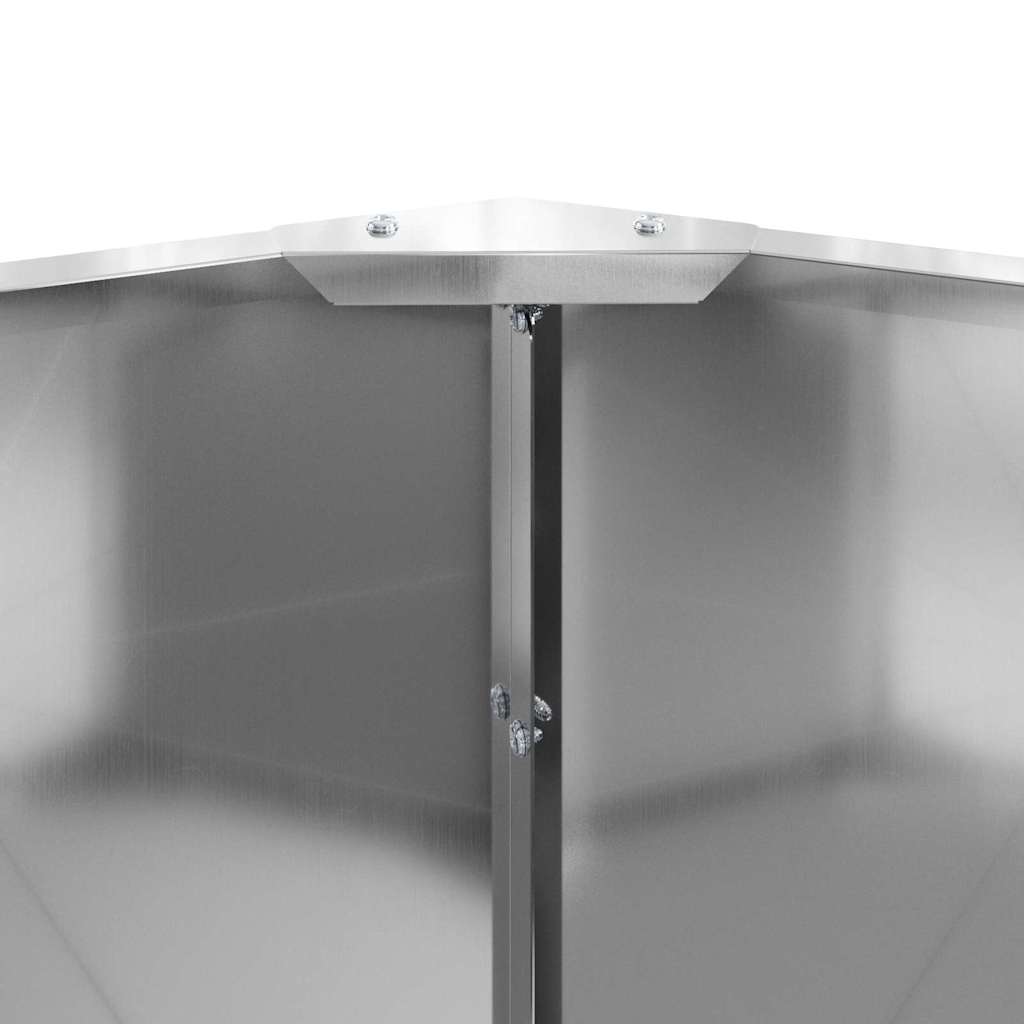 Plantekasse Sølv 60 x 60 x 35 cm Galvaniseret stål